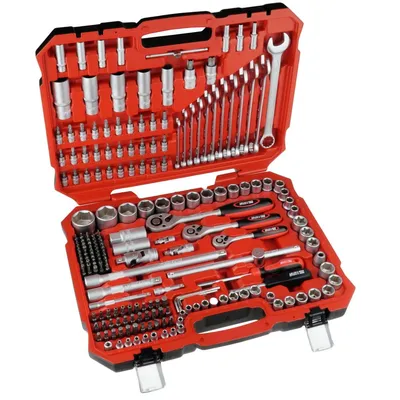 Produktbild von Duży Zestaw Kluczy Nasadowych Hillen&Amp;Mohr 17K216 Crv 216 Szt. 17X1/2&Quot;, 13X1/4&Quot; , 8X3/8&Quot;