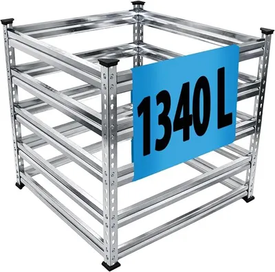 Produktbild von Komposter Garten Wetterfest Kompostierer Kompostbehälter Metall 120 x 120 cm