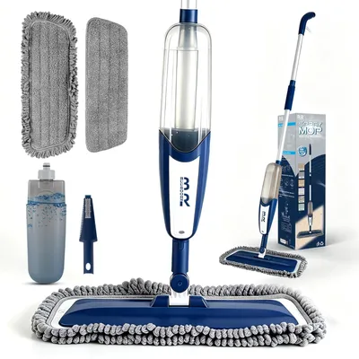 Immagine prodotto di Mop a spruzzo - Lavapavimenti - Testa girevole 360° - Serbatoio 500 ml - Pad lavabili