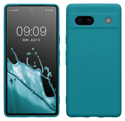 Produktbild von kwmobile Handyhülle für Google Pixel 7a Hülle - weiches Handy Silikon Case - Schutzhülle Cover - Petrol matt