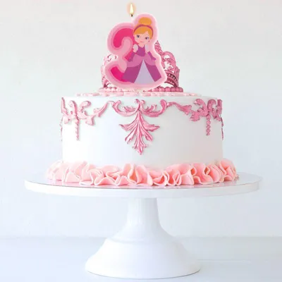 Produktbild von Zahlenkerze 3 mit Prinzessin