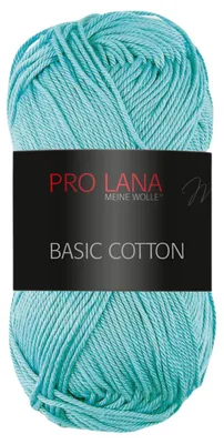 Produktbild von Pro Lana BASIC Baumwolle Baumwollgarn 50 g ideal für Kleidung, Spielzeug, Accessoires 125 m Farbe 065 - aqua