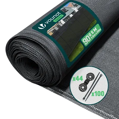 Produktbild von VOUNOT® Zaunblende 1.5×20m, Sichtschutz Zaun 90 g/m² HDPE Schattiernetz, Anthrazit