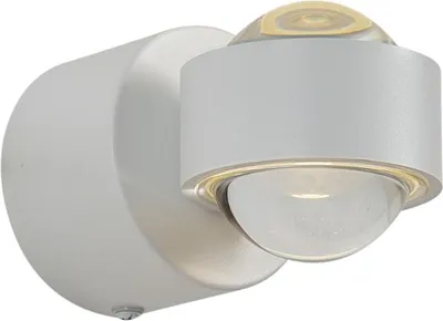 Zdjęcie produktu dla Kinkiet designerski, biały, z diodami LED, stopień ochrony IP44, soczewka