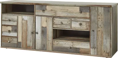 Produktbild von Sideboard Vintage Driftwood Braun BRANSON-36 B/H/T ca. 193/80/48 cm