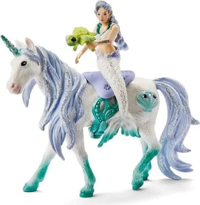 Produktbild von Schleich 70594 Bayala - Meerjungfrau auf See-Einhorn, 4 Teile, Spielfigur, Ab 5 Jahren
