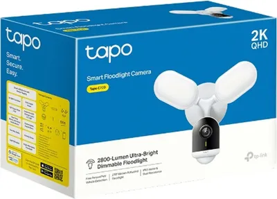 Produktbild von TP-Link Tapo C720, IP-Sicherheitskamera, Draußen, Verkabelt & Kabellos, 2800 lm, 5000 K, Wand