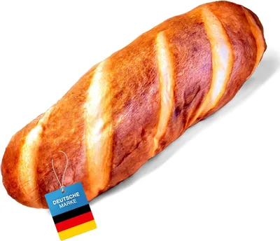 Productafbeelding van Feluna XXL Baguette Kussen, 80 cm – Grappig decoratief kussen, comfortabel zitkussen en zacht knuffelkussen in een fotorealistisch 3D-brooddesign