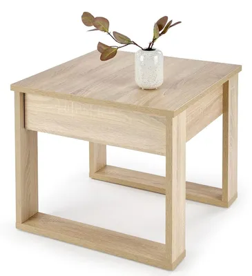 Productafbeelding van Salontafel Nea, woonkamertafel met lade. Kleur en afmetingen naar keuze. Eikenhout Sonoma