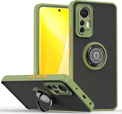 Produktbild von Xiaomi 12 Lite Hülle, Ring Halter Ständer Matte Transluzent TPU Rahmen Stoßfest Schutzhülle für Xiaomi 12 Lite