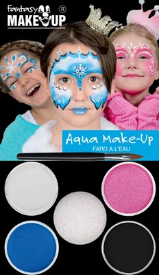 Produktbild von Fantasy-Make-up Set PRINZESSIN FAMILIY - vier Farben, ein Schwamm, ein Pinsel