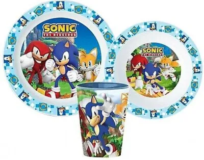 Produktbild von Sonic the Hedgehog Kinder Geschirr-Set 3 teilig Becher Teller Schüssel