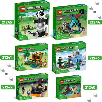 Obrázek produktu pro LEGO 21242 Minecraft The End Arena Set, akční hračka "Bitva hráče proti hráči" s lávou, drakem Enderem a figurkou Endermana, dárek pro děti od 8 let