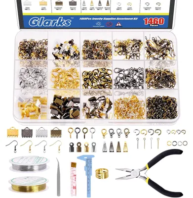 Immagine prodotto di Kit per la creazione di gioielli, completo di strumenti e perline, 1459 pezzi