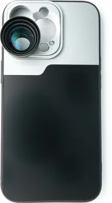 Produktbild von SYSTEM-S Zoom Linse 3x Tele Objektiv Filter mit Hülle in Schwarz für iPhone 13 Pro