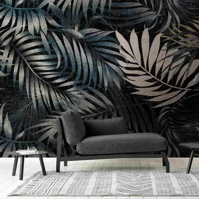 Produktbild von A.S. Creation Livingwalls Fototapete The Wall 382381 Eine Rolle Ein Motiv 3.71 x 2.80 m Palmen Schwarz