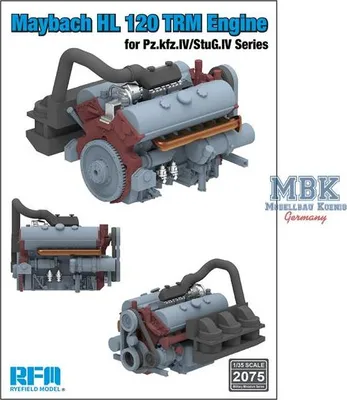Imagen del producto de MODELO RYE FIELD RFM2075: Motor Maybach HL 120 TRM para el tanque Pz.IV/StuG.IV