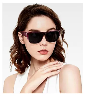 Produktbild von Polarisierte Sonnenbrille Damen Katzenaugenrahmen, Große verspiegelte Sonnenbrille mit UV400-Schutz
