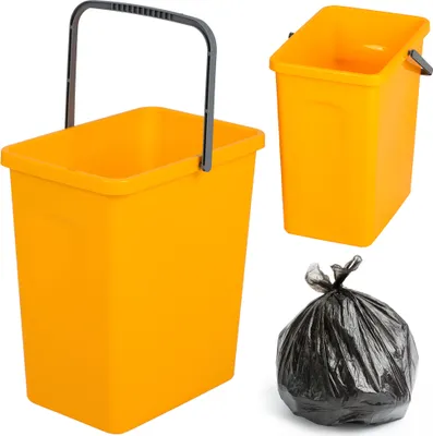 Produktbild von Pojemnik Plasitkowy Do Segregacji Śmieci Odpadów Kosz 10 L Żółty