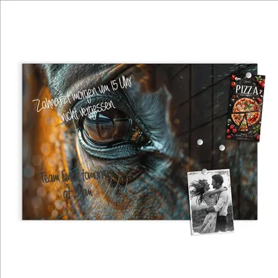 Produktbild von Magnettafel 90x60cm Pinnwand Whiteboard beschreibbar - Pferdeauge