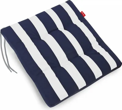 Produktbild von Herlag Hockerauflage für Gartenhocker Mia Blau-Gestreift 50x50x5cm Stuhlkissen Streifenmotiv