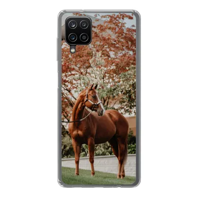 Produktbild von MuchoWow® Handyhülle Schutzhülle Hülle für Samsung Galaxy A12 Pferd - Baum - Halfter Silikon Softcase Handy Hülle - Bild