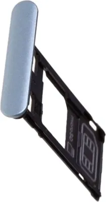 Produktbild von Sony Xperia XZs (G8231) Single SIM Kartenhalter und Micro-SD Card Fach, Original Ersatzteil, Blau