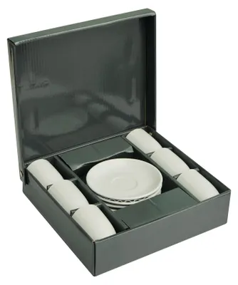Produktbild von Espresso-Tassen-Set – Dickwandige, weiße Espressotassen Set aus 100% Porzellan| Espressobecher Ø 7,1 cm| 6x Tassen
