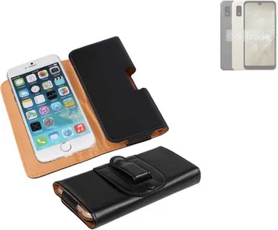 Produktbild von K-S-Trade Schützhülle Handyhülle kompatibel mit Sharp Aquos Wish3 Holster Gürtel Tasche Schutzhülle Handy-Tasche Smartphone Case Seitentasche