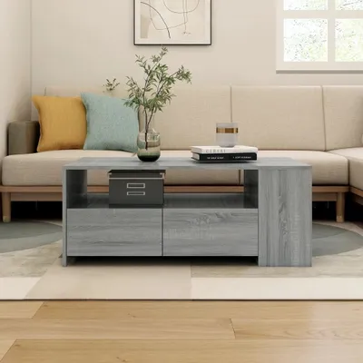 Produktbild von The Living Store Couchtisch Grau Sonoma 102x55x42 cm Holzwerkstoff