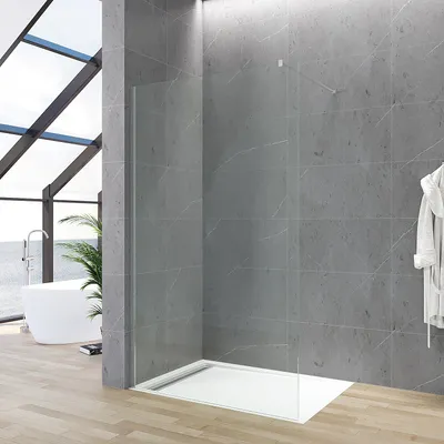 Produktbild von AQUALAVOS Duschwand für Dusche Walk in Dusche Duschabtrennung 80x200cm 8 mm Einscheibensicherheitsglas mit Nano Beschichtung mit Verstellbereich