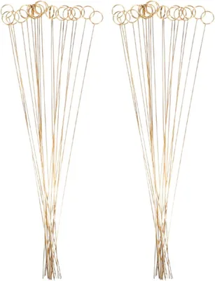 Produktbild von Blumenstecker aus Metall, 40 Stück, goldfarben, für Blumensträuße und Dekoration