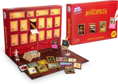 Obrázok produktu pre Vianočný kalendár s miniatúrnymi umeleckými dielmi – Séria 1 – 20 kusov