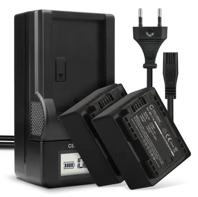 Produktbild von CELLONIC 2x Akku kompatibel mit Canon VIXIA HF R800, LEGRIA HF R806, BP-709 – 2x Akku 1600mAh+ Ladegerät