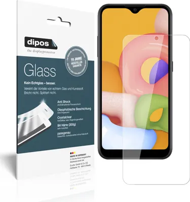 Produktbild von 2x Schutzfolie für Samsung Galaxy A01 - Anti-Shock 9H Folie dipos Glass Kunststoffglas
