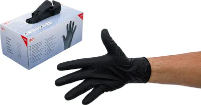 Immagine prodotto di Scatola di guanti monouso | nitrile | con presa extra | taglia XL | 100 pz.