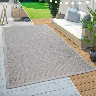 Produktbild von In- & Outdoor Teppich Balkon Terrasse Küchenteppich Wellen Muster Modern Beige Grösse 160x220 cm