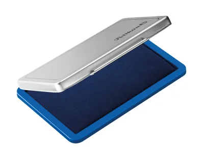 Produktbild von Pelikan Stempelkissen im Metallic-Gehäuse, Blau, Silber, Metall, 110 mm, 70 mm