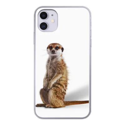 Produktbild von MuchoWow® Handyhülle Schutzhülle Hülle für iPhone 11 Erdmännchen - Tiere - Fell Silikon Softcase Handy Hülle - Handytasche