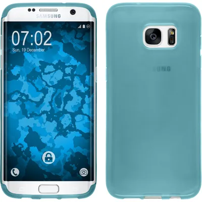Produktbild von PhoneNatic Case kompatibel mit Samsung Galaxy S7 Edge - türkis Silikon Hülle transparent Cover
