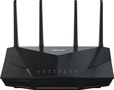 Produktbild von ASUS RT-AX5400, Wi-Fi 6 (802.11ax), Dual-Band (2,4 GHz/5 GHz), Ethernet/LAN, Schwarz, Tabletop-Router