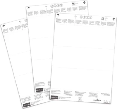 Produktbild von DURABLE Einsteckschilder 210x74 mm 60 St., 102802 weiß