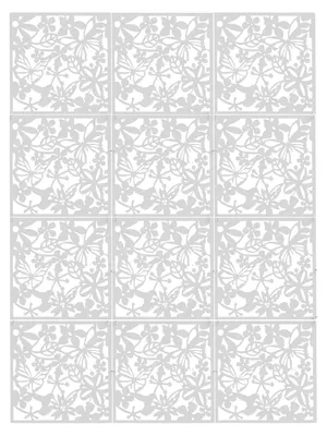 Produktbild von Raumteiler, 12 Paneele, Hohlfräsdesign, WEISS