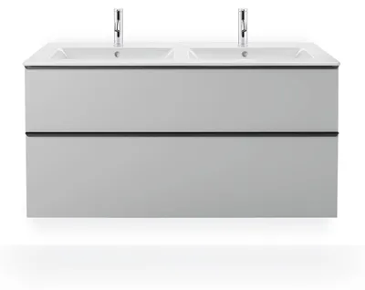 Immagine prodotto di Duravit ME by Starck lavabos doubles pour meubles, 2 trous de robinetterie, 2 vasques, avec trop-plein, 1300mm, 23361300001, 23361300001