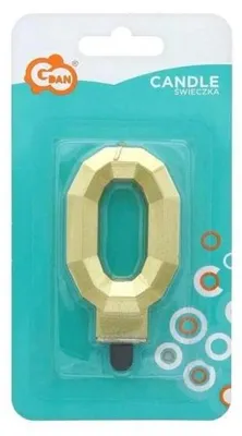 Image de Bougie « Chiffre 0 Diamant » 7,6 cm - Godan