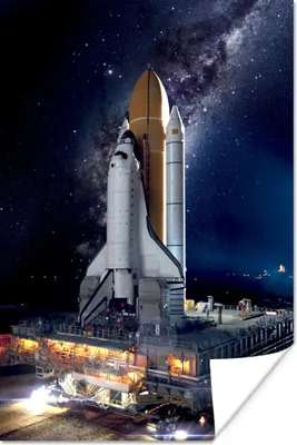 Produktbild von MuchoWow® Poster Rakete - Weltraum - Sterne 40x60 cm - Plakate für die Wand - Poster Babyzimmer