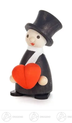 Produktbild von Miniatur Glücksbringer mit Herz  Höhe ca 8 cm NEU