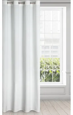 Produktbild von Eurofirany 407597, Durchscheinend, Weiß, Einfarbig, Polyester, Öse, 200 g/m²
