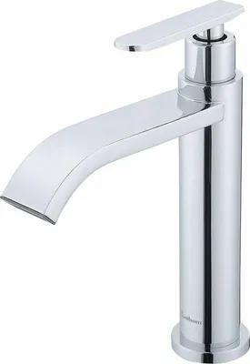 Produktbild von Wasserfall-Kaltwasserhahn, Kaltwasser-Handwaschbeckenhahn, Einhebel-Waschtischarmatur, Handwaschbeckenarmatur, geeignet für WC und Handwaschbecken, Chrom