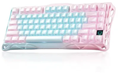 Immagine prodotto di GravaStar Mercury K1 Lite 75% - Tastiera meccanica da gaming, 2,4 GHz/BT 5.0/Type-C, QWERTY, tasti sostituibili a caldo, tastiera da gaming wireless al 75% - Aurora Mist